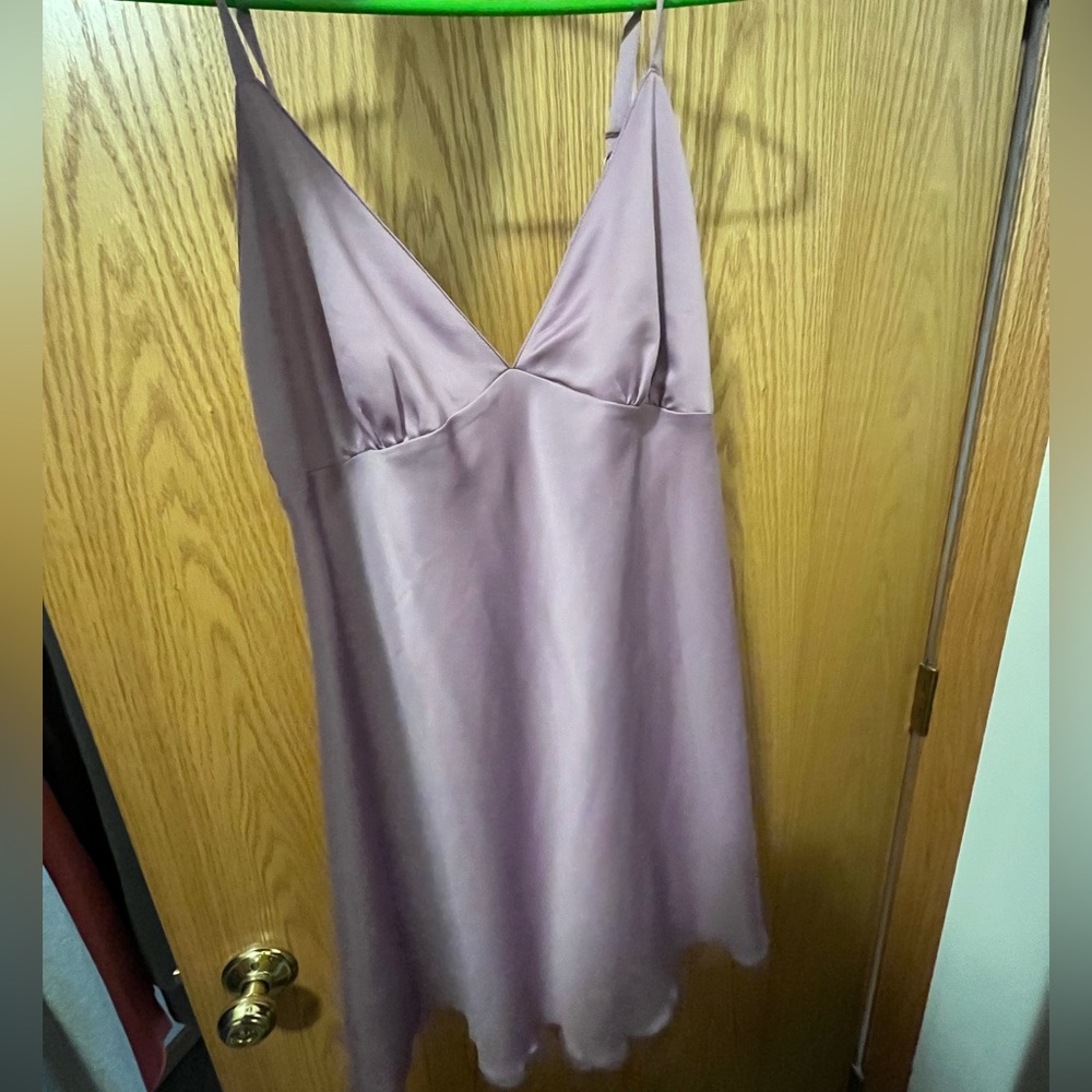 Purple slip dress